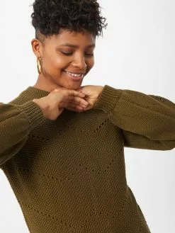 Minimum Fijngebreide Truien Trui Dames Olijfgroen -Minimum Winkel 142bd7fcf7f38f803ea9917588eb2b90