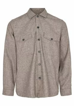 Minimum Kendo - Overhemd - Greige Melange -Minimum Winkel 5984fccf484d43498397f256fa26abb3