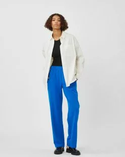 Minimum Pantalons Loosefit Broek Leeroy Dames Blauw -Minimum Winkel 5e10c240ada6ce4a3f56afb77f304001