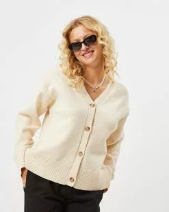 Minimum Vesten Gebreid Vest Trianna Dames Crème -Minimum Winkel 62649e432adeb5df40dac43cd5fb0625