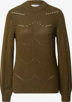 Minimum Fijngebreide Truien Trui Dames Olijfgroen