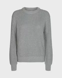 Minimum Fijngebreide Truien Trui Mikala Dames Grijs