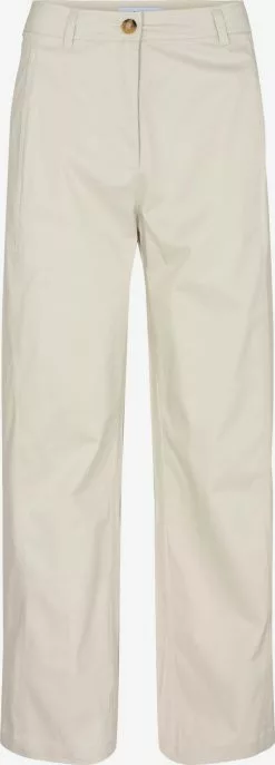 Minimum Pantalons Loosefit Broek Gurlia Dames Crème