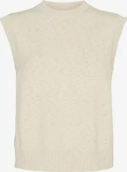 Minimum Fijngebreide Truien Trui Dames Crème