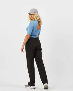 Minimum Pantalons Loosefit Broek Leeroy Dames Zwart -Minimum Winkel bf93fb3272a1fb69004eac632f199a99